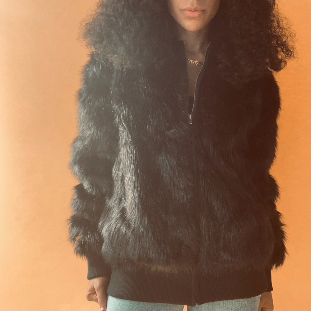 Fur Bomber Jacket
